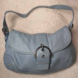 Coach Baby Blue Leather Soho/Shoulder Bag/Purse W/Adjustable Strap- VGUC!